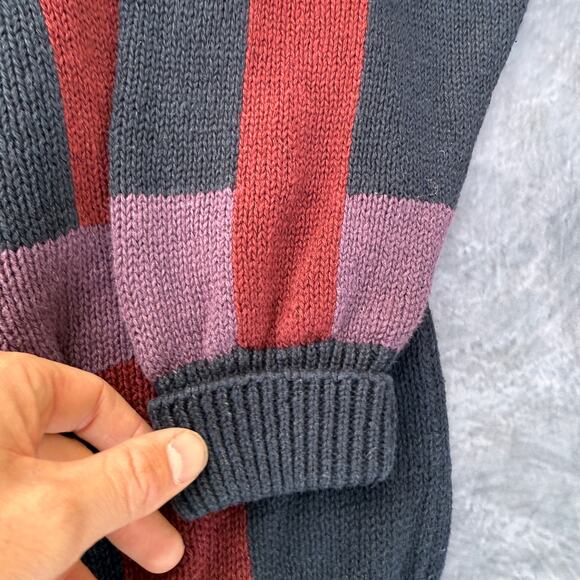 Men's Vintage 90's The Design Crew Navy Blue Knit Crewneck Pullover Sweater XL - Picture 3 of 6